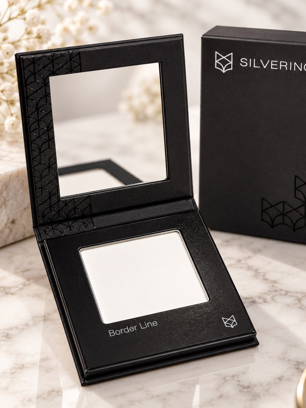 SILVERING Border Line Setting Powder with Mirror